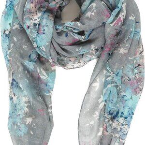 Scarf for Women Lightweight Floral Flower Scarves for Spring Summer Shawl Wrap
